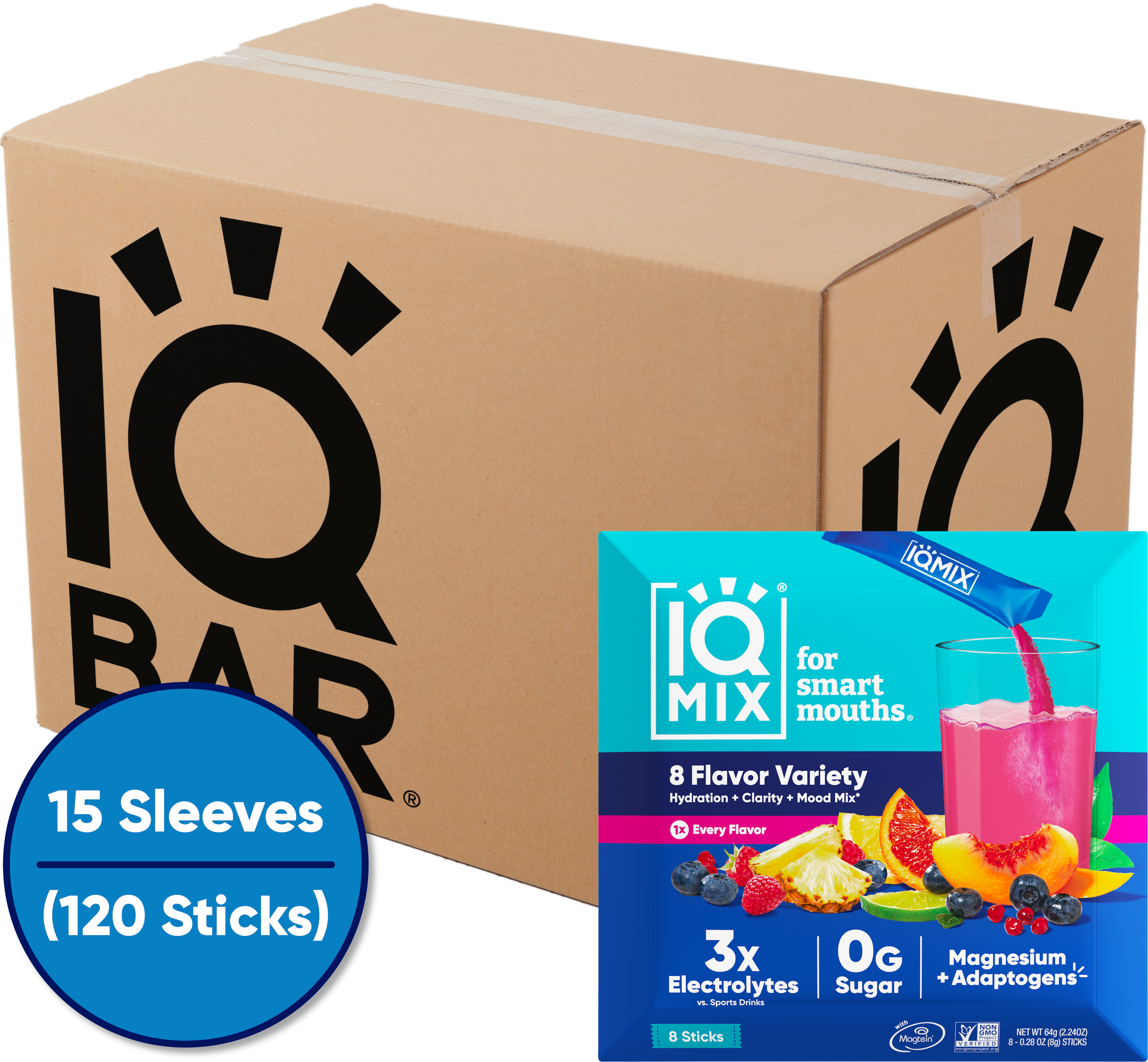 IQMIX 8 Flavor Variety Case (120 Sticks)