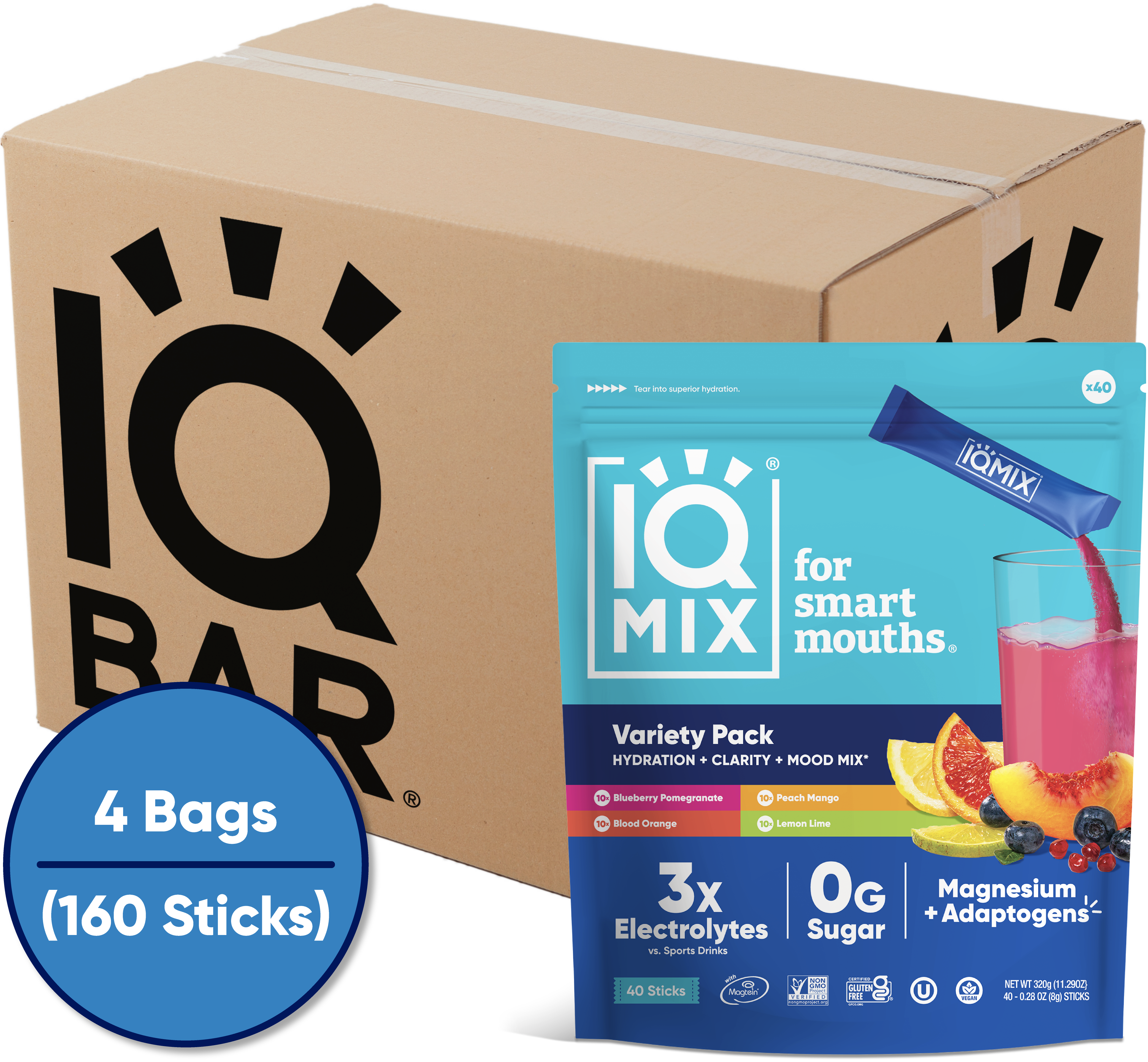 IQMIX Variety Pack Case (160 Sticks)